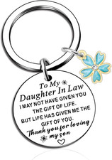 Unique Women Gifts for Birthday, Sentimental Mothers Day Keychain for Daughter-i