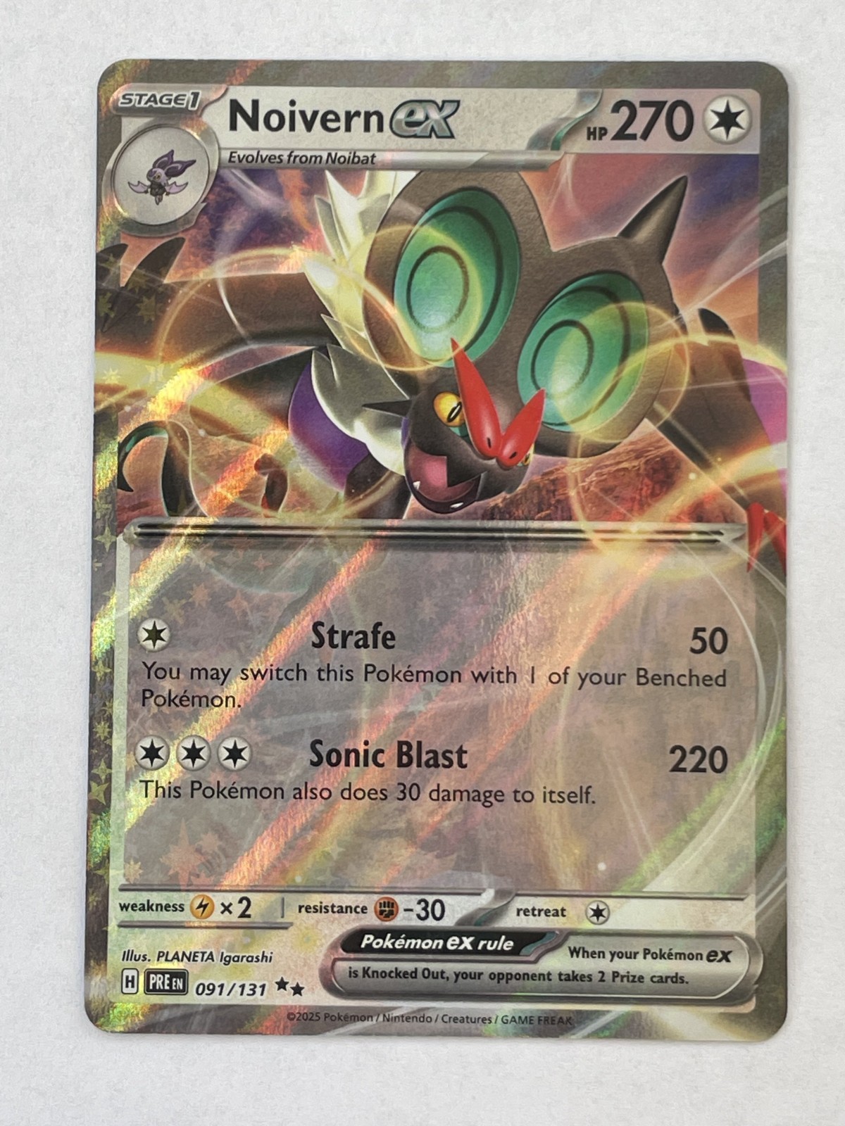 Noivern ex 91/131 2025 SV Prismatic Evolutions Holo Double Rare
