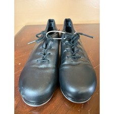 Capezio Cadence Black Leather Tap Shoes Kids Size 6B CG19 Tele Tone Taps