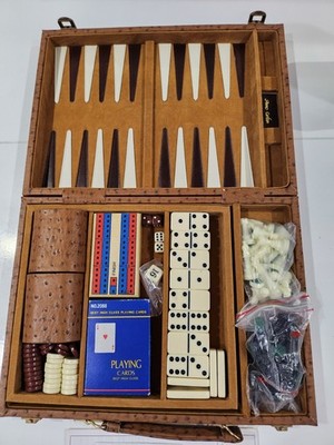 VINTAGE ANNE CARLTON REISE BACKGAMMON-SPIELE KOMPENDIUM.