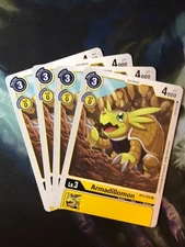 x4 Armadillomon BT3-032 C Playset Digimon TCG Release Special Booster