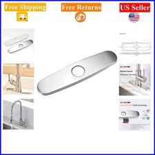 10-Inch Stainless Steel Brushed Nickel Sink Deck Plate for Single Hole Faucets