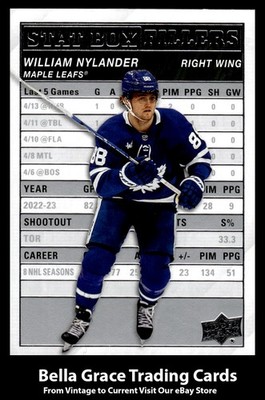 2023-24 Upper Deck William Nylander #SB-16 Toronto Maple Leafs Stat Box Fillers 