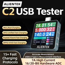 USB Tester C2 Digital Voltmeter Charging Power Detector PD3.2 Battery Tester Fas