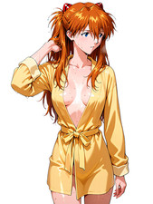 Asuka Neon Genesis Evangelion Waifu Weatherproof Anime Sticker 6" Car Decal