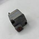 Silver ARO FLUID POWER 59111 PNEUMATIC LOGIC ELEMENT with black printed specifications and brass fitting, made in USA.