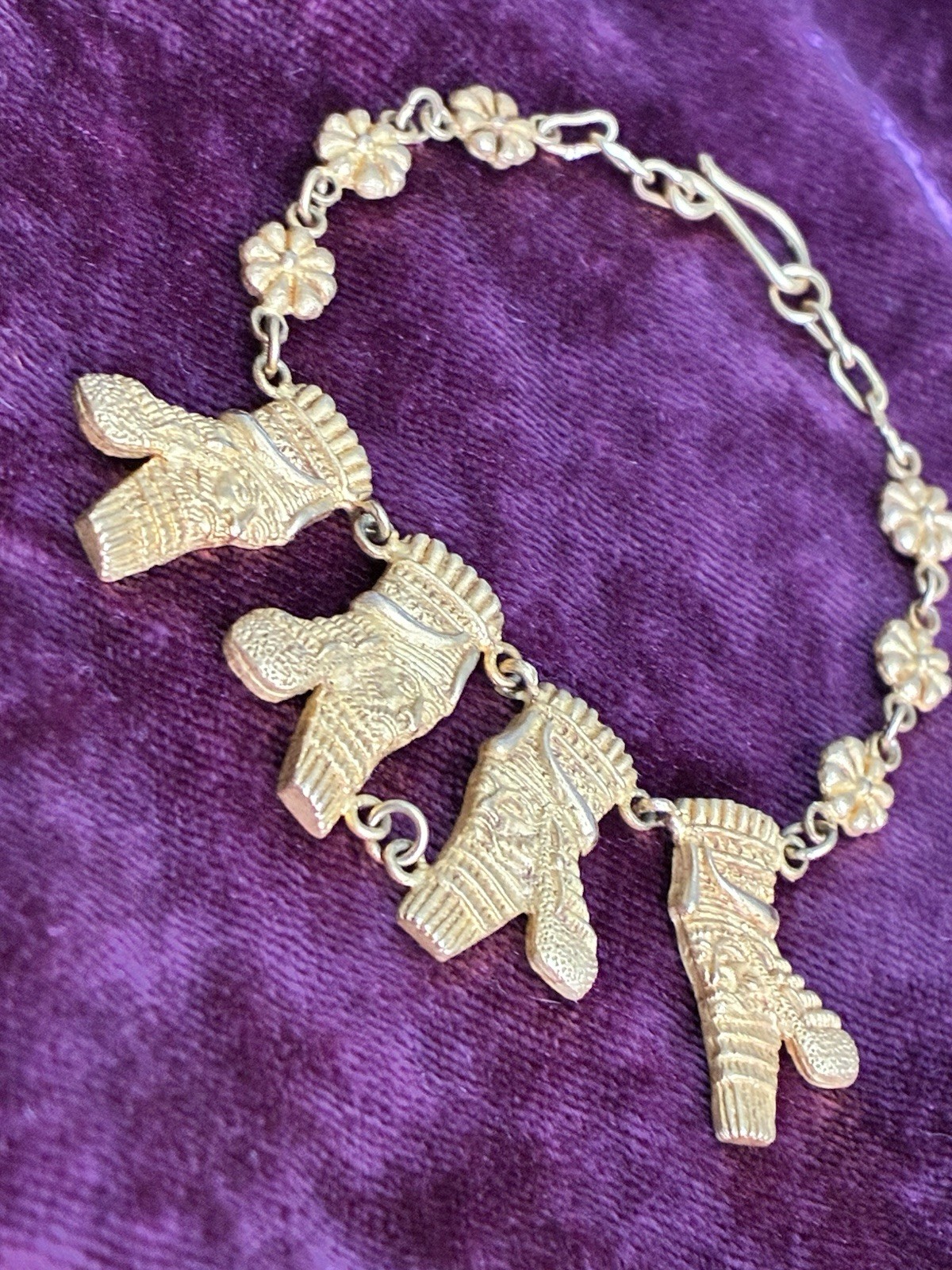 18K Solid Gold Authentic Ancient King Bracelet 7.… - image 13