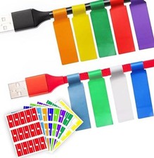 270 PCS Tear Resistant Cable Labels, 9 Colors Waterproof Cable 270pcs 9 Colors
