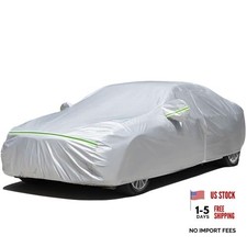 Sedan Car Cover Waterproof All Weather 1 Fit Sedan Length 177-194 inch Silver