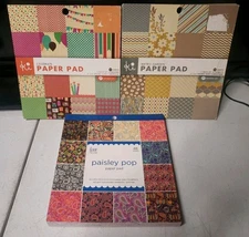 3 Love Nicole  6x6 Crafting  Paper Pads. Different Pattern Card Stock  Scrapbook