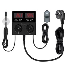 KETOTEK Termostato Igrostato Presa Digitale, Regolatore di Temperatura e