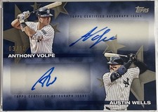 Anthony Volpe/Austin Wells 2025 Topps Series 2 Dual Auto/10. New York Yankees.