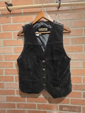 Don't Stop Classics Men's Leather Vest Vintage, Brown, Medium Cowboy Rodeo Sku17