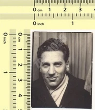 Photo Booth 1963 Handsome Man • Scarf Fashion • Expressive Vintage Portrait orig