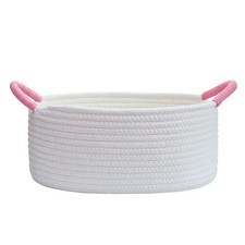 Baskets for Gifts Empty, Small Storage Baskets for Shelf, Decorative White Wo...