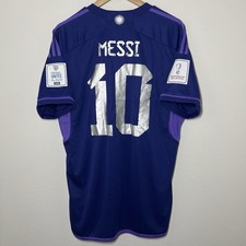 Argentina Lionel Messi 2022 World Cup Away Jersey | Vintage Soccer XL
