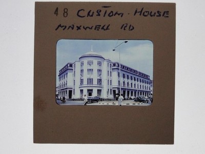 Custom House Maxwell Road Singapore Art Deco Gebäude 50er Jahre 35mm Dia
