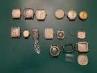 Vintage Watch Lot Elgin Fontain Movado Timex More Parts Or Repair Untested