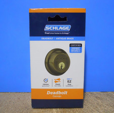 Schlage Double Cylinder DeadBolt Antique Brass Finish B62 G 609 Keyed 2 Sides