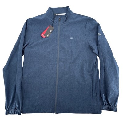 TravisMathew Road Soda Mens Medium Blue Full Zip Performance Jacket LOGO NWT