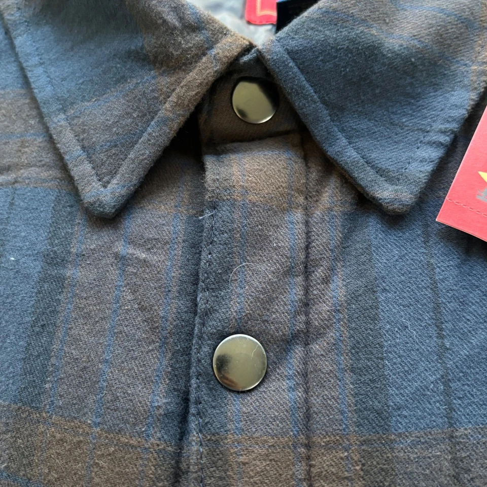 NWT Old Stock JC Penney BIG MAC Mens 4XL Lined Flannel Shirt Jacket Snaps Plaid - Image 4 of 4