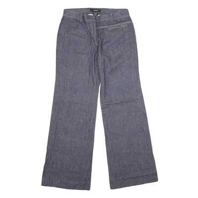 EXPRESS Damen Regular Fit Straight Jeans Blau Denim W28 L32 Reißverschluss