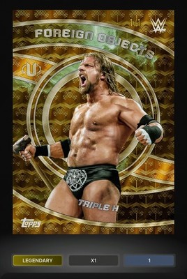 1cc *DIGITAL* Topps WWE Slam Universe TRIPLE H HHH Legendary True 1/1