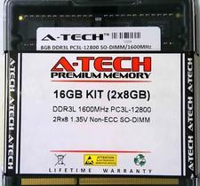 A-Tech 16GB Kit 2x8GB DDR3L-1600 PC3L-12800 2Rx8 SO-DIMM Laptop RAM