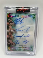 2025 Leaf Pearl Quad Auto 1/1 Mike Tyson Lewis Max Holloway Conor McGregor 🔥🔥