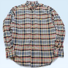 Ralph Lauren Shirt Mens XL Blue Plaid Button Down Long Sleeve Pony Casual