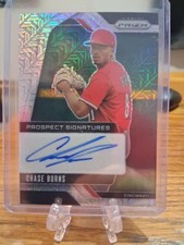 2025 PANINI PRIZM BASEBALL CHASE BURNS PROSPECT SIGNATURES MOJO AUTO #PS-SB #/25