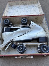Vintage RollarStar Women  s Rollarskates Roller Skates Size 9 White Leather