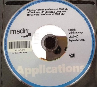 Microsoft Office Professional 2003 Project Visio Multilanguage User Interface