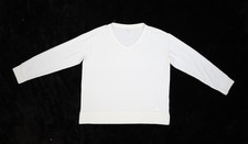 Ogio Sweater Mens XL White V Neck Pullover Long Sleeve Modal Blend Lightweight