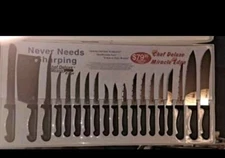New Chef Deluxe 18 Piece Cutlery Set Retails For  $79.95 Knife Set Miracle Edge