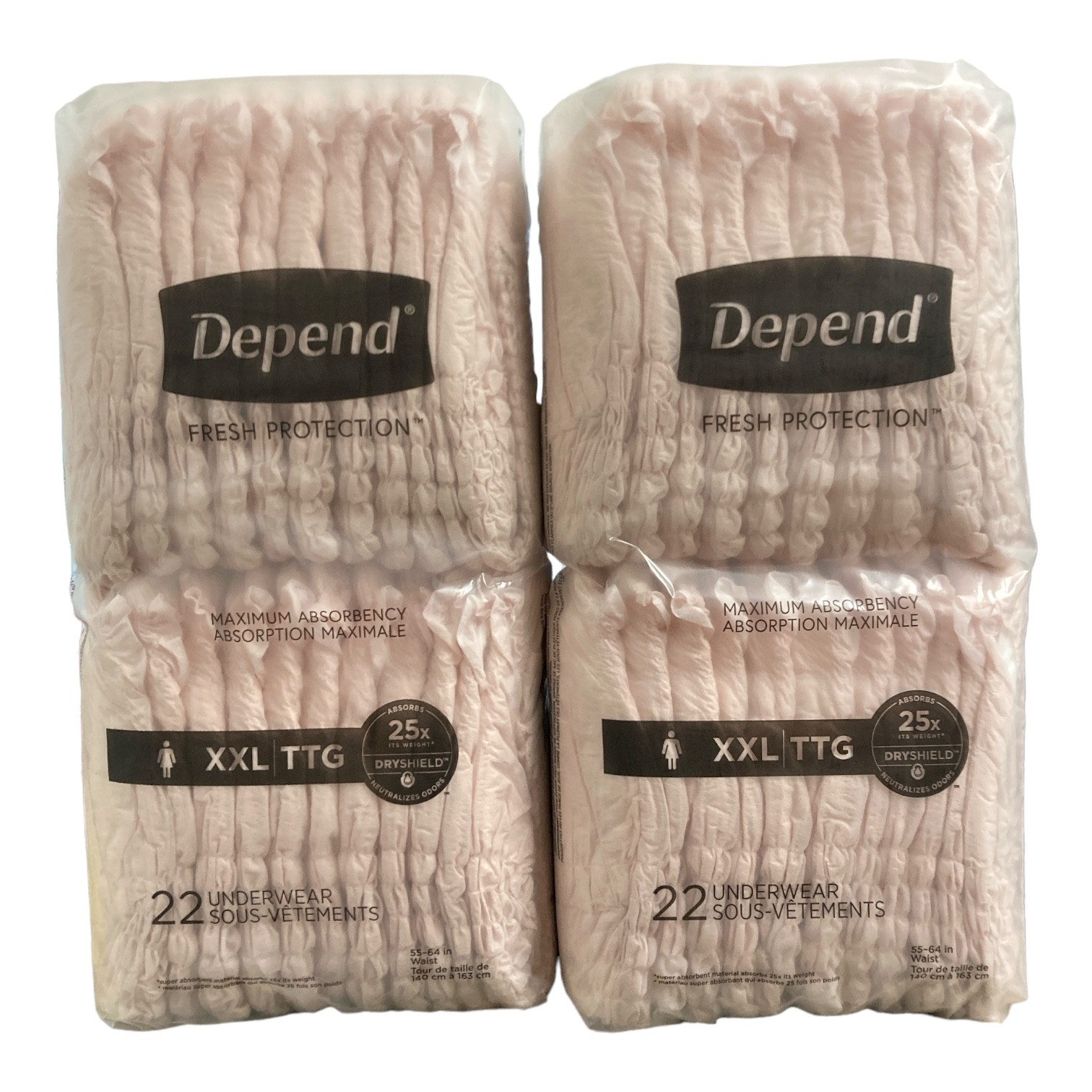 Женское нижнее белье Depend Fresh для защиты от недержания мочи, XXL, 44 карата