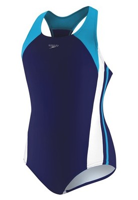 Speedo Girl's One Piece Swimsuit 10 Deep Water Racerback UPF 50+ Chlorine
