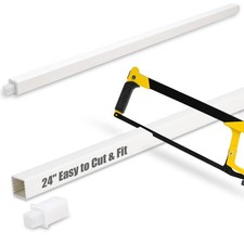 24-Inch Adjustable Towel Bar Replacement Rod   Easy to Cut  Fit, Spring-Load...