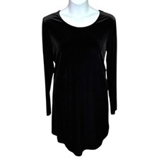 GAP Black Velvet Long Sleeve Women Dress Size XL Holiday Little Black Dress EUC