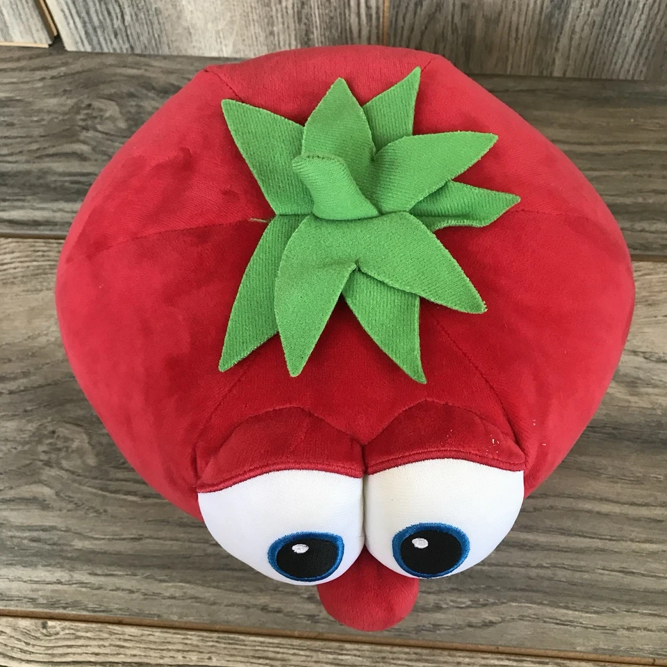 Juguete de peluche coleccionable Veggie Tales Bob The Tomato 6”x9” Big Blue Eyes Enesco Foto 2 de 4