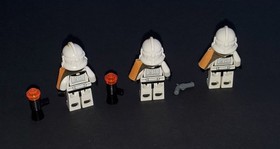 Lego Star Wars CLONE TROOPER 327th Star Corps w/ Pauldron Lot of 3 Minifigs 7261