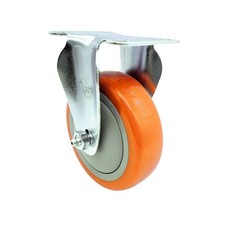 4 Inch Orange Polyurethane Wheel Rigid Top Plate Caster Service Caster Brand