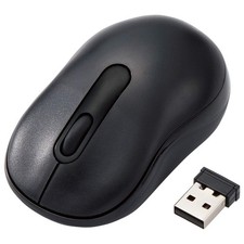 ELECOM Wireless Mouse M-DY10DRSKBK, Quiet, 3 Buttons, Small, Black