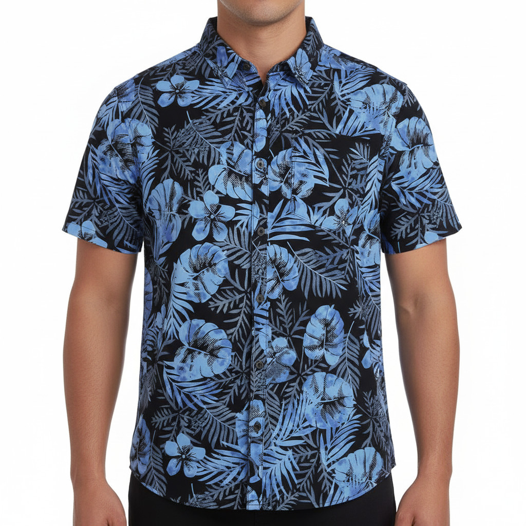 Hawaiian Shirt for Men Beach Shirts Button Down Stylish Summer Sleeve Shirt