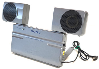 Sony SRS-T77 Active Speaker System Tragbare Foldable Lautsprecher Vintage 90er