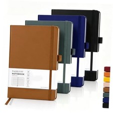 Lined Journal Notebook, 4 Pack Leather Journal for A5-Lined Classic Color