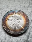 2019 American Silver Eagle ASE  1 Oz Circulated Stunning Monster Toned 🌈🔥