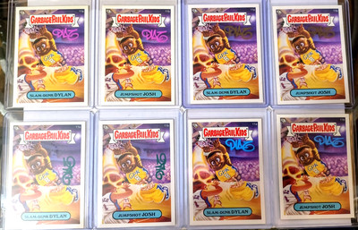 Garbage Pail Kids ANS5 Kobe Bryant 4 Sets (11 A&B) Auto By Artist Luis Diaz
