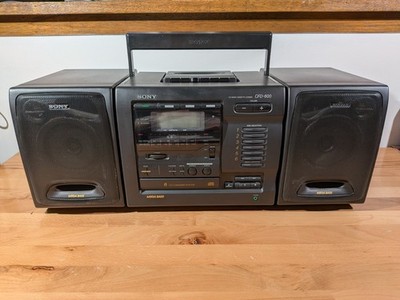 Vintage SONY CFD-600 Mega Bass CD Cassette Boombox 6-Disc FULLY WORKING TESTED