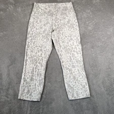 Lululemon Leggings Womens 8 Cheetah Camo White Align High Rise Crop Running Yoga